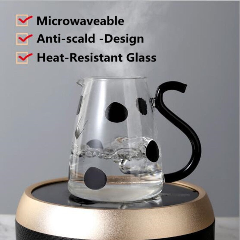 Transparent Borosilicate Cow Glass Jug